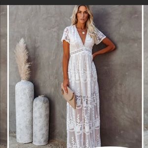 Worn once! The day we met floral lace maxi dress